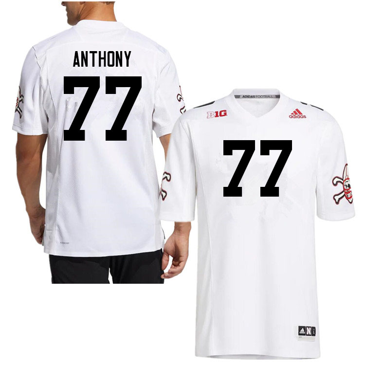 Men #77 Hunter Anthony Nebraska Cornhuskers College Football Jerseys Sale-Strategy - Click Image to Close